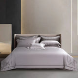 Luxury Butterfly Embroidery 1000TC Egyptian Cotton Bedding Set Duvet Cover, Bed Sheet, Pillowcases, With Elastic Band Bed Sheet
