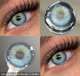 1 Pair Blue Eye Lenses Korean Natural Contact Softlens Color Eye Makeup Contacts Gray Beautiful Pupil Yearly Cosmetics