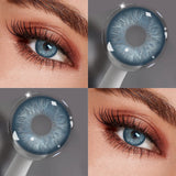 Blue Color Contact Lenses 14.2mm Small Pupil Yearly Disposable Eye Enlargement Lenses for Party Eyes Makeup