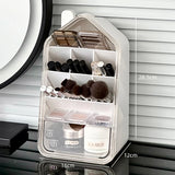 Slanted Makeup Brush Storage Rack Organizer Multiple Grids Large Capacity Table Cosmetics Rack with Drawer Lipstick Storage Box
