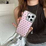 Cute Electroplated Frame Stars Pattern Pink Phone Case for IPhone 16 15 14 17 Pro Max 13 Shockproof Protective Soft Back Cover