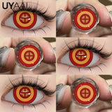 1Pair Cosplay Contact Lenses Red Contacts Halloween Color Contact Lens Crazy Red Eye Lenses Anime Red Make Up Lenses