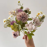 Chamomile Combination Artificial Flowers for Home Ornamental Flowerpot Decoration Wedding Arch Accessories Biomimetic Bouquet