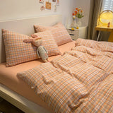Nordic sling 100 Cotton Stripes Duvet Cover 150x200 Size Girl's Room housse de couette Skin friendly Quilt Cover Bed Linen