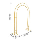 7.2ft Metal Wedding Arch  with Base, Balloon Arch Backdrop Arch Stand for Wedding, Garden, Yard, Indoor Outdoor Party Decoration