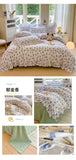 Flower Skin-friendly Washed Cotton Bedding Set Duvet Cover Set Korean Lace Ruffles Quilt Cover Soft Cover Bed Linen Pillowcases