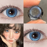 1 Pair Yearly Korean Lenses Popular Color Contact Lenses With Prescription Myopia Lenses  Halloween Lenses Cosplay Blue