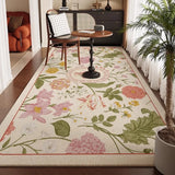 American Style Floral Living Room Carpet Light Luxury High-end Printed Bedroom Bedside Floor Mats Large Area Runner Rug Tapis 러그