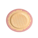 Creative French Ceramic Cake Dessert Tray, Cute Ice Cream Cafe Tableware Set, Home Kitchen Plates