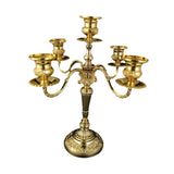Candle Holder 5 Arms Elegant Metal Candelabra for Dinner Fireplace Holiday