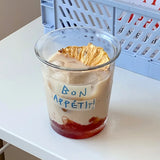 350ML Home Daily Water Cup Cafe American Iced Latte Coffee Cup Drink Juice Cold Drink Simple Classic Transparent Glass Cup