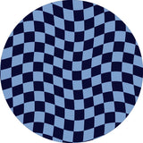 Ikeehome  Irregular Checkerboard Bedroom Rug Round Simple Design Solid Color IG Fashion Living Room Carpet Polyester Cute Decoration Home