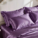 2Pcs 100% Eucalyptus Lyocell Fibre Pillowcase Silky Wide Edge Decorative Pillow Case Solid Color Summer Cooling Pillow Cover