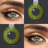 Eye Eyes Color Contacts Colored Contact Lenses Lens Small Pupil Beauty Cosmetic 3 Tones Green Daily 14.2mm 2Pcs 6 Months