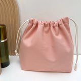5Pcs Color Drawstring Pouches Portable Gift Blank Bags For DIY Cotton Hemp Bags Jewelry Display Packaging Storage