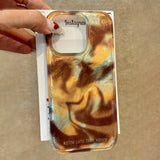Korean Artistic Glitter Gradient Tinfoil Pattern Case for iPhone 17 16 Pro Max 13 15 Pro 12 14 11 16e 7 8 Plus XS XR Retro Cover