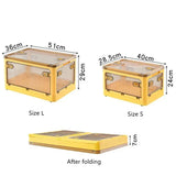 Foldable Stackable Storage Box Large Capacity with Wheels Home Closet Organizer for Books Toys Snacks Sundries Storage Supplies
