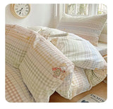 Pure Cotton Printed Student Bedding Set Single Queen Skin Friendly Bed Linens Skin Friendly Comforter Cover Set for All Seasons