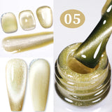 10ml Pink Gold Water Light Cat Magnetic Gel Polish HEMA TPO FREE Aurora Glitter Crystal Soak Off UV Varnish Manicure