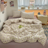 100% Cotton Bedding Set Cartoon Cute Animals Duvet Cover Set Bed Linen Flat Sheets Set 2 Pillowcases Single Double Queen Size
