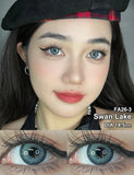 1 Pair Vibrant Blue Green Gray Color Contact Lenses Yearly Soft Contacts Beauty Lens for Dark Eyes