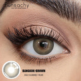 2Pcs Kroean New Colored Contact Lenses Natural Blue Makeup Cosmetic Pupils Soft Lens Eye Beautiful Color Lens Yearly