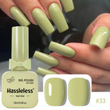 Single-use gel nail polish, classic colors, semi-permanent, removeable by soaking or LED polish, suitable for home and salon use