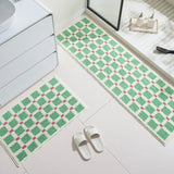 Long Tufting Grids Bathroom Mat Living Room Carpet Bathmat Bedroom Bedside Rug Soft Floor Pad Aesthetic Home Decor