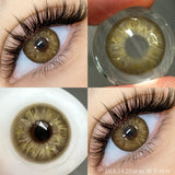 1 Pair Green Colored Contact Lenses Natural Pupils Eyes Soft lenses Soft Contacts 14.00-14.50mm Yearly Disposable