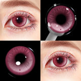 Dusty Rose Small Pupil Natural Colored Contact Lenses 6 Months Wear Soft Lens for Coser Daily Anime Cosplay Eye Beauty