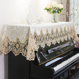 Japanese Sle Semi-Cover Piano Dust Cover Cloth Bench Cover Lightweight Luxury Lace Piano Lid Curtain Home Fabric Protection