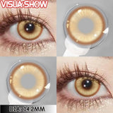 Cosplay Colored Contact Lenses - Stardust Brown & Gray Cosmetic Lens 1Pair Yearly Disposable Eye Makeup Color Contacts
