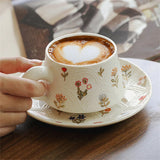 Personalized Phnom Penh Printed Cup And Saucer Plate Kitchen Supplies Cartoon Embossed Coffee Cup And Saucer Plate Suit Gift
