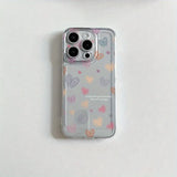 Colour Line Love Heart Phone Case For iPhone 16 15 14 13 12 12 Pro Max Heart Clear Case Shockproof Bumper Cover