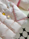 Pure Cotton Four-Piece Bedding Set Iceberry Soft Pastel Pink escent Sle Durable Tead Count 33x72 Bedding Kit
