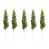 Plastic Artificial Pine Branches Lifelike Frosted Snowy Christmas Tree Decorations Snow Twig Pine Needle