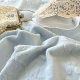 4Pcs Vintage French Romantic Lace Ruffles Carved Velvet Warm Winter Princess Bedding Set Duvet Cover Set Bed Sheet Pillowcases