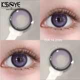 2Pcs Best Selling Color Contact Lenses Myopia Degree -0.00 to -8.00 Purple Series Soft Lens EyeBeauty Pupil