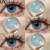 Natural Blue Colored Contact Lenses Blue Contact Lenses Capri Series Cosmetic Lens New Style 2Pcs