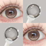 1 Pair(2pcs) Mixed Blood Fairy Long Lasting Fashion Gray Contact Lenses For Party Makeup Mixed Blood Exotic Gray