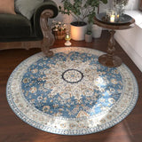 Round Carpets for Living Room  Vintage Floral  Large Area Home Decor Luxury Bohemian IG Exotic Art Soft Bedroom Polyester Rugs