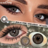 1 Pair Brown Contact Lenses for Eye Natural Beauty-health Colored Lenses Gray Pupils Cosmetics Blue Lenses Yearly Use