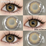 1 Pair Myopia 0~-8.00 Degree Color Contact Lenses for Eyes Natural Lenses with Prescription Diopter Eye Contacts Yearly