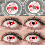 2pcs Cosplay Colored Contact Lenses Crazy White Contact Lenses Anime Black Eye Lenses Halloween Beauty Makeup Lens
