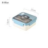 Kids Lunch Box for School, Larger Capacity Bento Box with Tableware, Plastic Snack Box, Microwavable Food Container