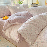 2025 Washed Cotton Double Yarn Single Quilt Cover Simple Wind Ins Wind Small Floral Korean Version Duvet Skin Friendly Bedding