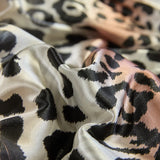 Leopard zebra print luxury high-end silk bedding set soft silk satin king size duvet cover sheet set