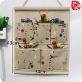 Home Storage & Organization Multilayer Fabric Hanging Storage Bag for Door Wall Wardrobe Dormitory Creative Organizer