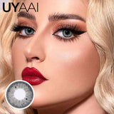 1 Pair Contact Lenses with Natural High Color Saturation & Defined Edge, Soft Age-Reducing Ambience