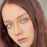 Contact Lenses Soft Cool Gray Blue with Golden Pattern Natural Enlarging Color Contacts Lenses Color